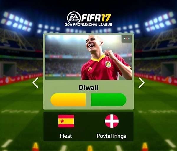 FIFA 17: Goa Professional League showing Diwali themed interface